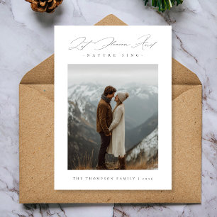 Religious Script Let Heaven and Nature Sing Photo Holiday Card