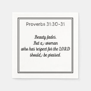 Religious scripture verse women conference paper napkin
