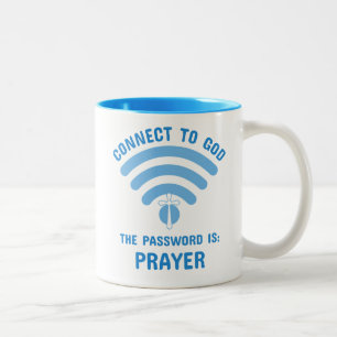 Religious Social Media Funny Two-Tone Coffee Mug