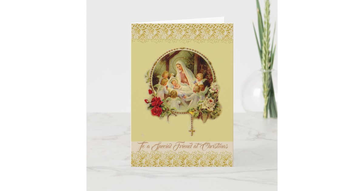 Religious Special Friend at Christmas Holiday Card | Zazzle.co.uk