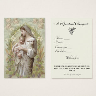 Religious Spiritual Bouquet Prayer Holy Card