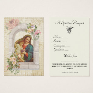Religious Spiritual Bouquet Prayer Holy Card
