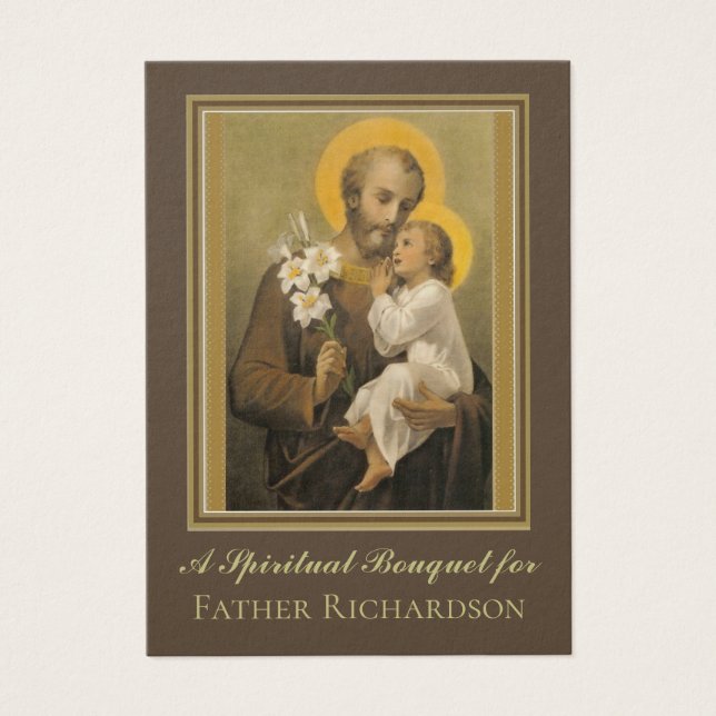 Religious Spiritual Bouquet Prayer Holy Card (Front)