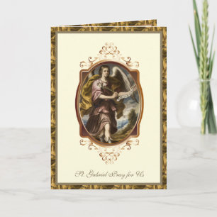 Religious St. Gabriel Archangel Catholic Prayer Card