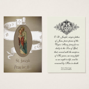 Religious St. Joseph Catholic Prayer Holy Card