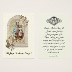 Religious St. Joseph Memorare Prayer Holy Card