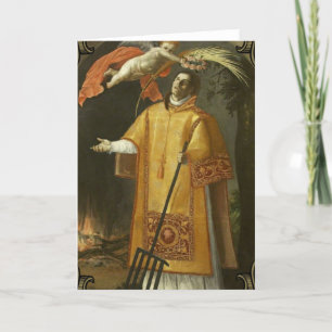 Religious St. Lawrence Patron of Cooks Card