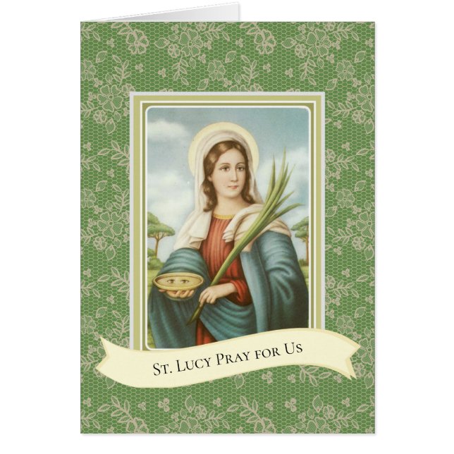 Religious St. Lucy Patron Saint of Eyes Lucia (Front)