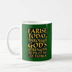 Religious St. Patrick Prayer Green and Gold  Coffee Mug