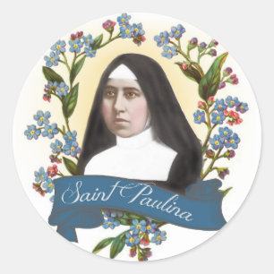 Religious St. Paulina Patron Saint of Diabetics Classic Round Sticker