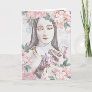 Religious St. Therese Carmelite Nun Vintage Card