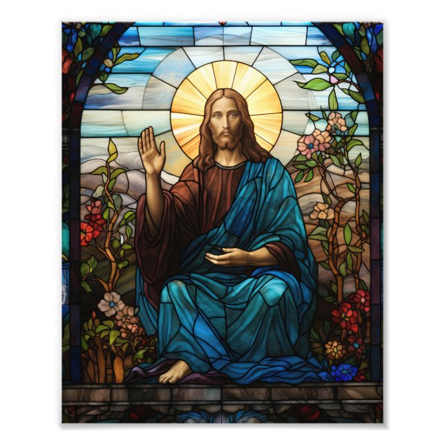 Religious Stained Glass Photo Print (Front)
