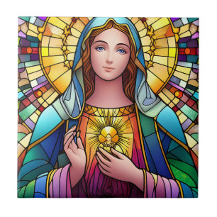 Religious Stained Glass Tile