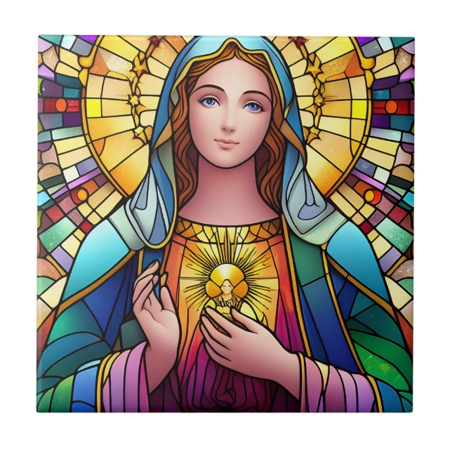 Religious Stained Glass Tile (Front)
