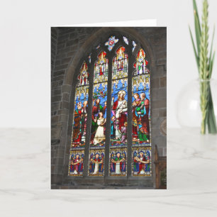Religious Stained Glass Window Card