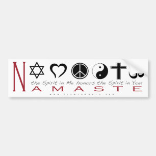 Religious Symbol Namaste Bumper Sticker