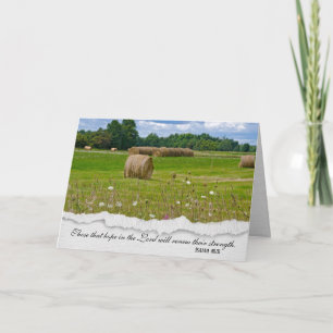 Religious Sympathy Country Hay Bales Card