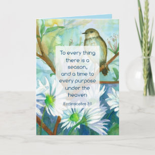 Religious Sympathy Ecclesiastes 3:1 Scripture Pray Card