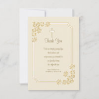 Religious Sympathy Thank You Card
