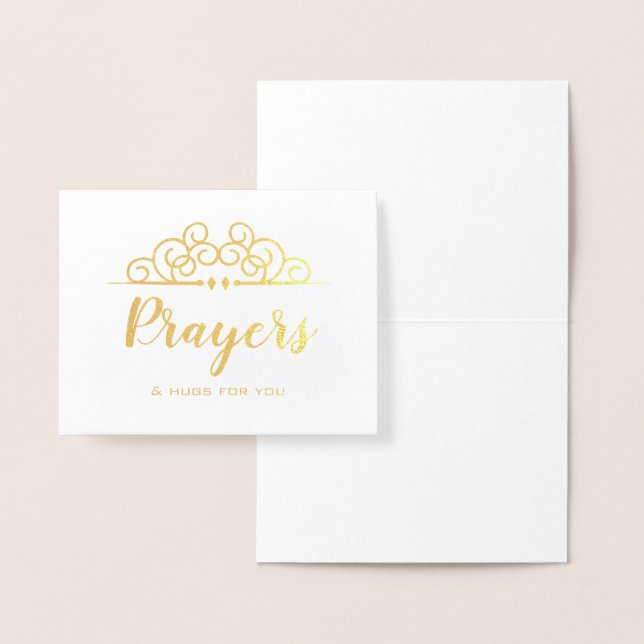 Religious Sympathy Thinking of You Prayers Foil Card (Display)
