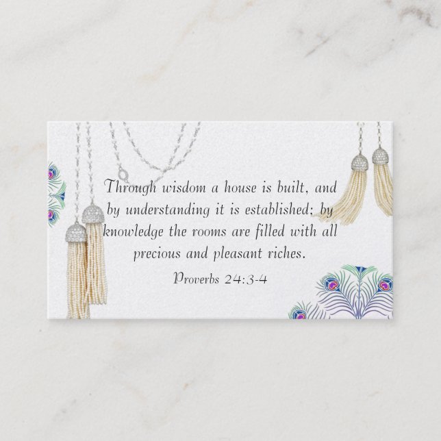 Religious Tassel Curtain Card Design (Front)