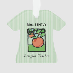 Religious Teacher Thank You, Apple Ornament