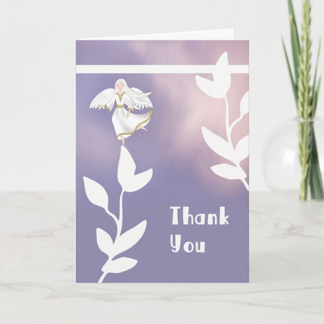 Religious Thank You Card with Angel (Front)