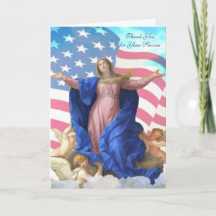 Religious Thank You for Your Service Catholic   Card
