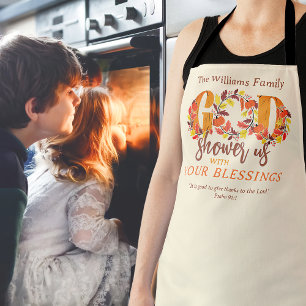 Religious Thanksgiving Dinner Faith Bible Quote Apron
