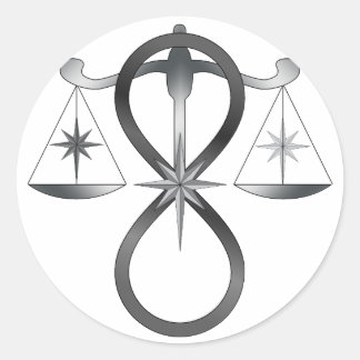 Religious Unity God Symbol Pagan Monochrome Classic Round Sticker