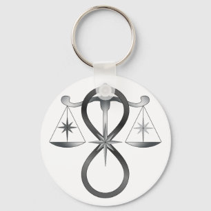 Religious Unity God Symbol Pagan Monochrome Key Ring