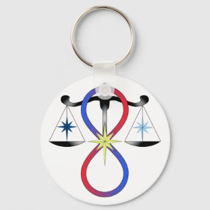 Religious Unity God Symbol Pagan Spirituality Key Ring