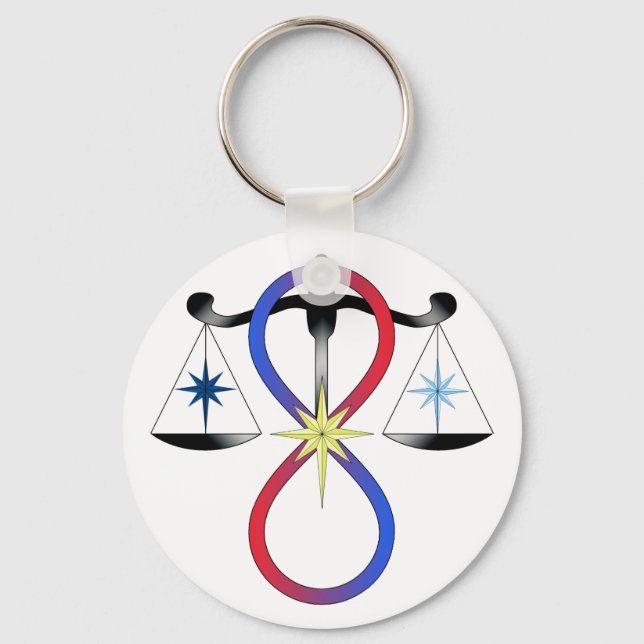 Religious Unity God Symbol Pagan Spirituality Key Ring (Front)