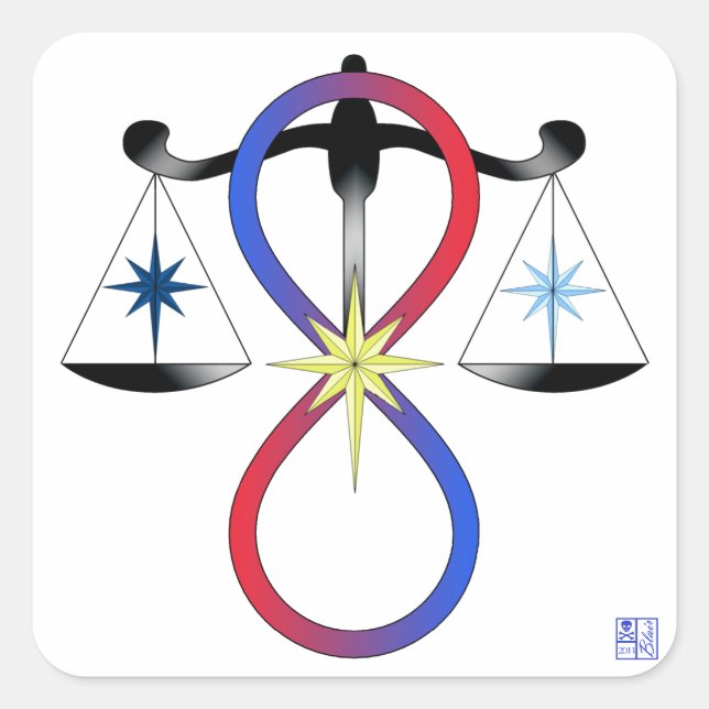 Religious Unity God Symbol Pagan Spirituality Square Sticker (Front)