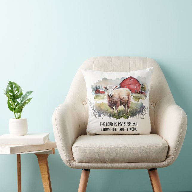 Religious Verse With Sheep Cushion (Chair)