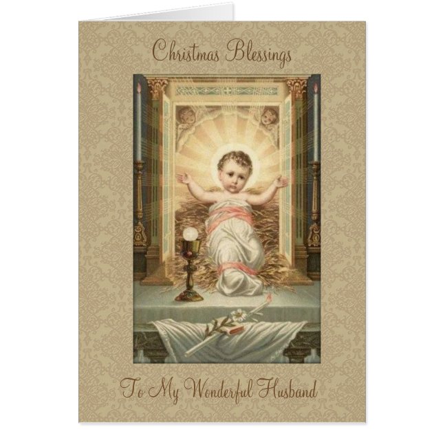 Religious Vintage Baby Jesus Husband Catholic (Front)