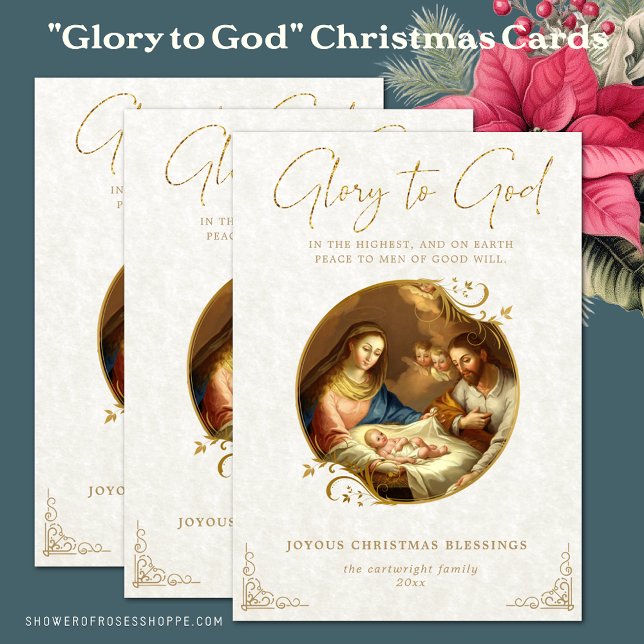 Religious Vintage Christmas Nativity Jesus  Holiday Card (Creator Uploaded)