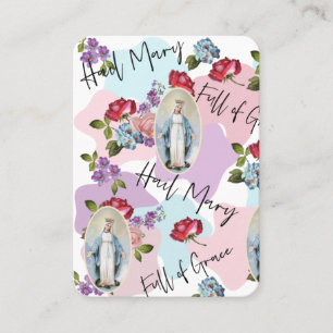 Religious Virgin Mary Catholic Prayer Memorare  Pl Place Card