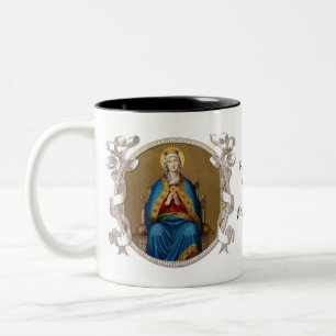 Religious Virgin Mary Catholic Regina Coeli Two-Tone Coffee Mug