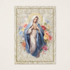 Religious Virgin Mary Funeral Prayer Card
