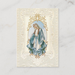 Religious Virgin Mary  Funeral Prayer  Place Card