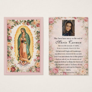 Religious Virgin Mary Guadalupe Catholic Funeral