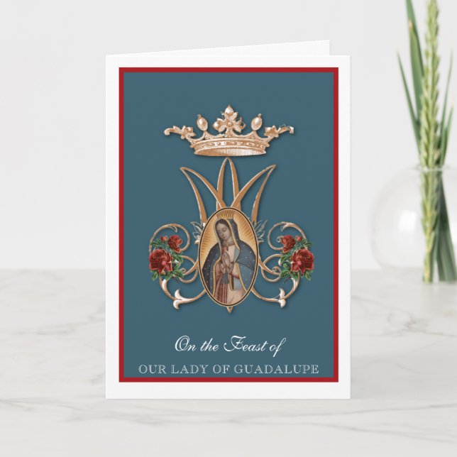 Religious Virgin Mary Guadalupe Spanish Feast Card (Front)