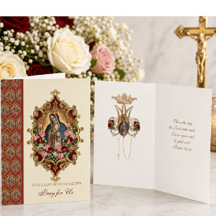 Religious Virgin Mary Guadalupe Spanish Feast Card