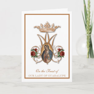 Religious Virgin Mary Guadalupe Spanish Feast Card