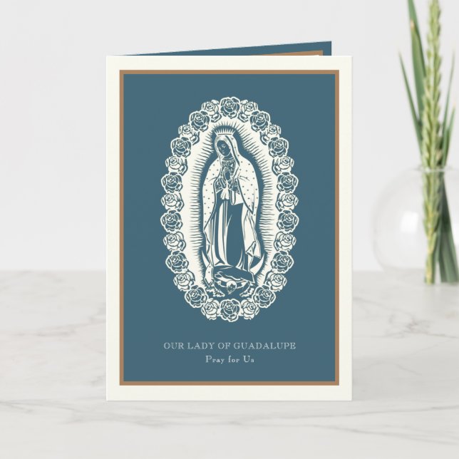 Religious Virgin Mary Guadalupe Spanish Feast Card (Front)