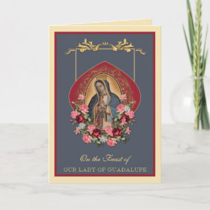 Religious Virgin Mary Guadalupe Spanish Feast Card