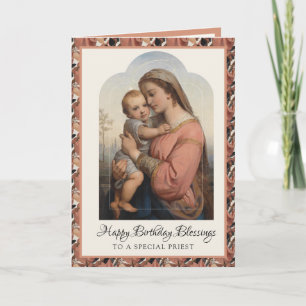 Religious Virgin Mary Jesus Prayer Scripture Card