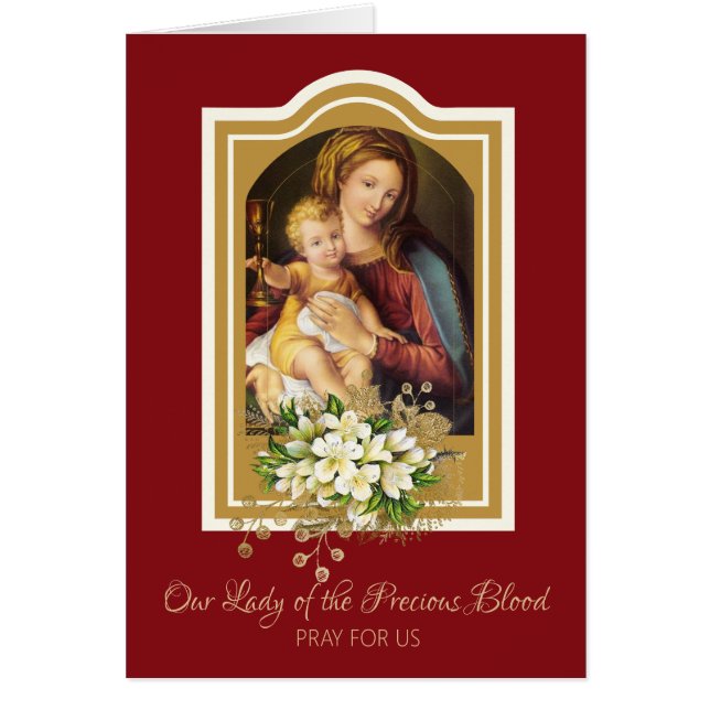 Religious Virgin Mary Jesus Precious Blood (Front)