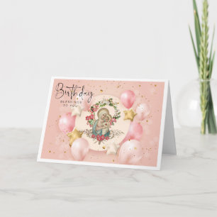 Religious Virgin Mary Rosary Baby Jesus Card